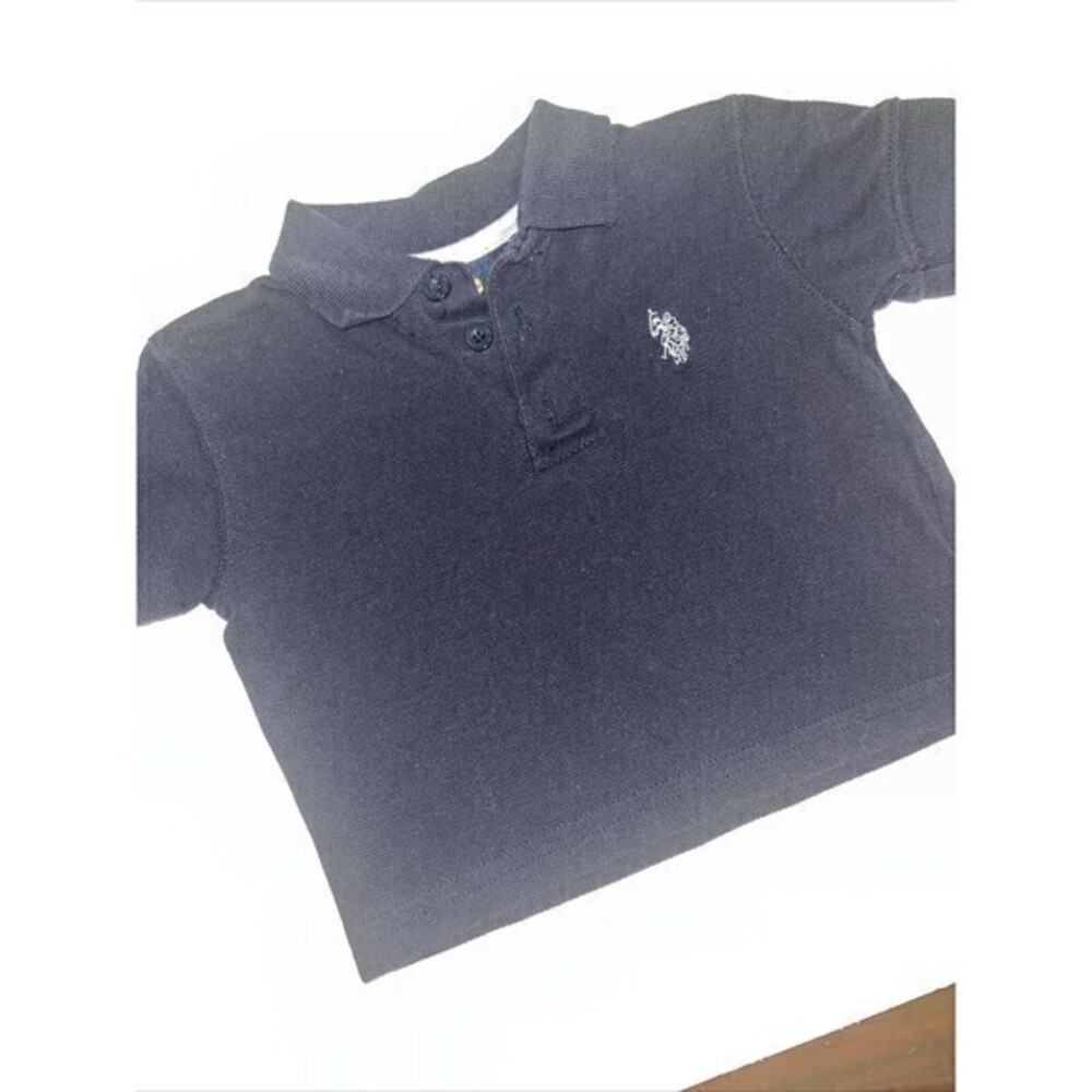 Polo Ralph Lauren Boys Blue‎ Polo Size 6-9 Months Big Horse Logo